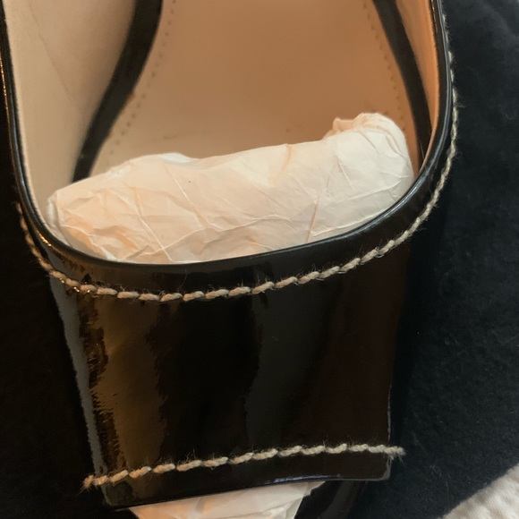 Prada Patton leather sling back wedge. - Picture 5 of 10